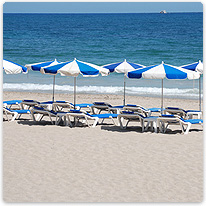 rimini, strand, sonnenschirme, italien